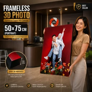 Produk Foto 3D Super HD Frameless Premium Tekstur Kanvas Laminasi Anti Air