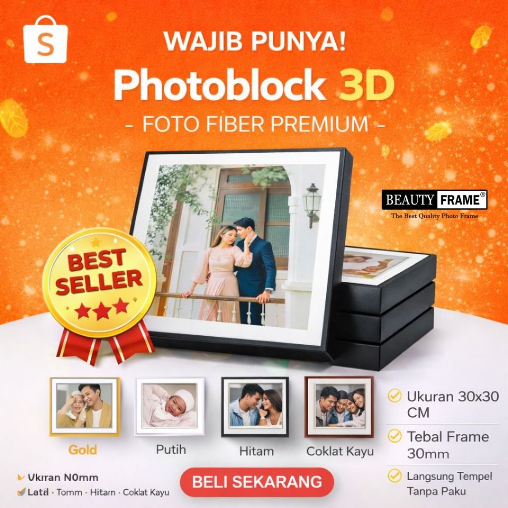 Hiasan Dinding Insta Photo Wall 3D Tanpa Paku Tekstur Kanvas