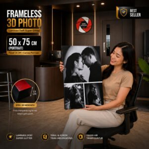 Wedding Photo Display Minimalis 3D Frameless 20x30