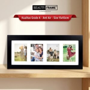 Beauty Frame Strip Foto Susun 15x50 cm Ukir Coklat Landscape