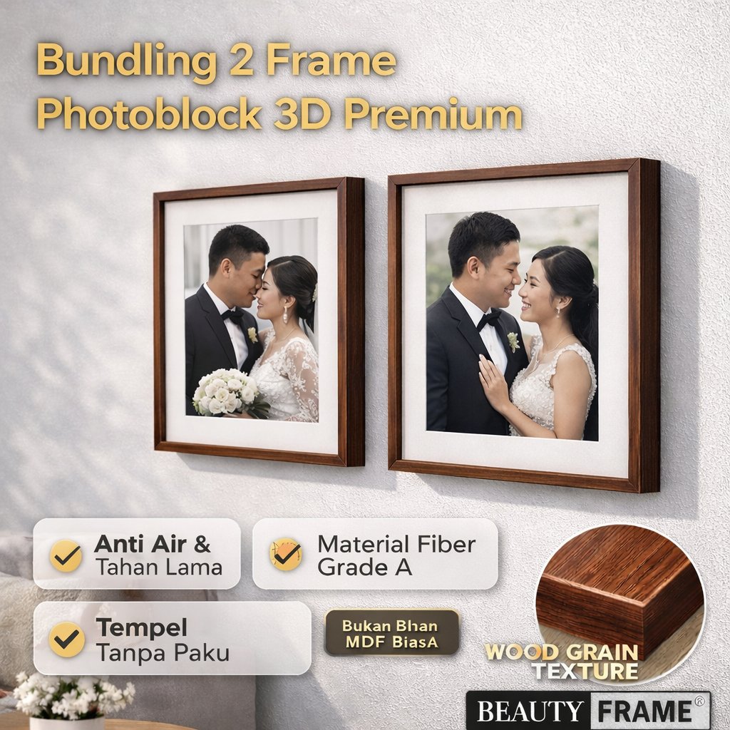 Detail Cetak Foto Glossy Mengkilap Tahan Water Proof Beauty Frame