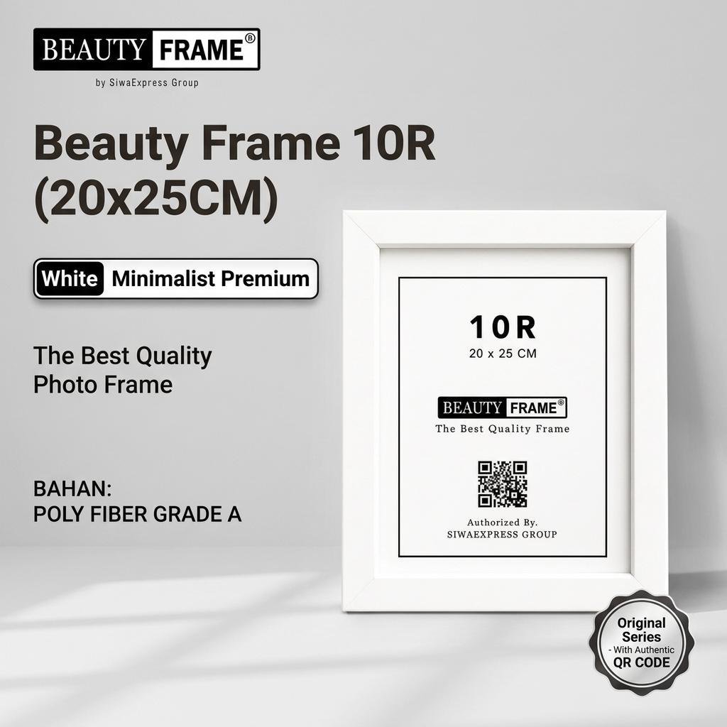 Beauty Frame 10R 20x25 cm White Minimalist Premium Poly Fiber Grade A