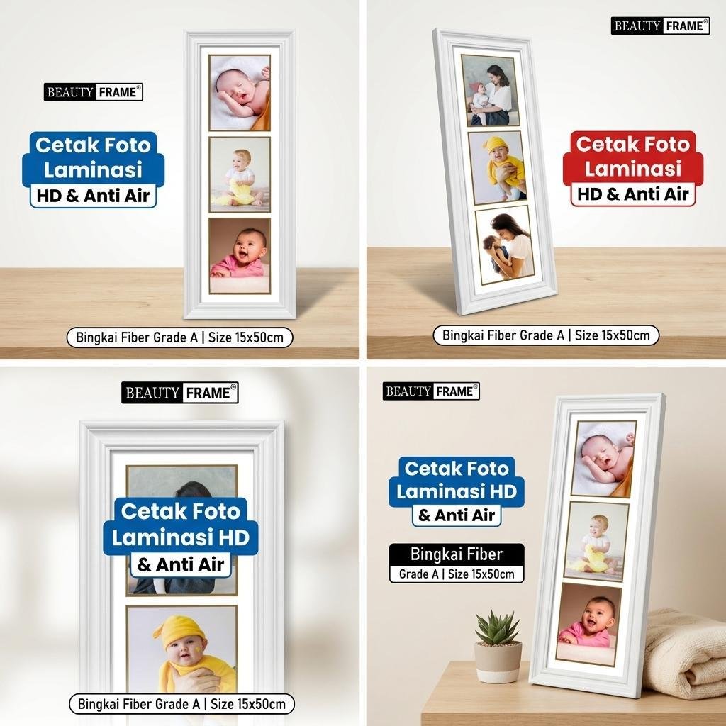 Cetak Foto Strip Laminasi HD Anti Air Beauty Frame